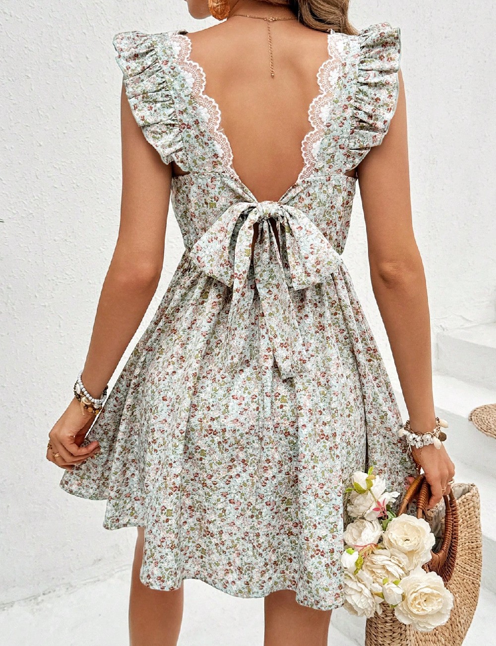 Rochie scurta SHEIN, floral print - 1 | YEO