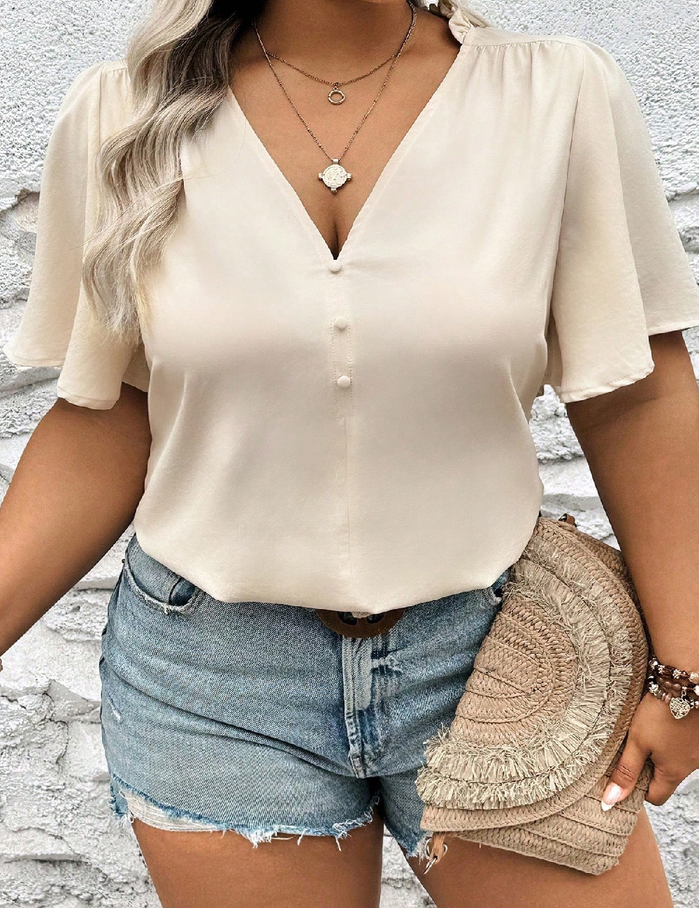 Bluza SHEIN CURVE, crem
