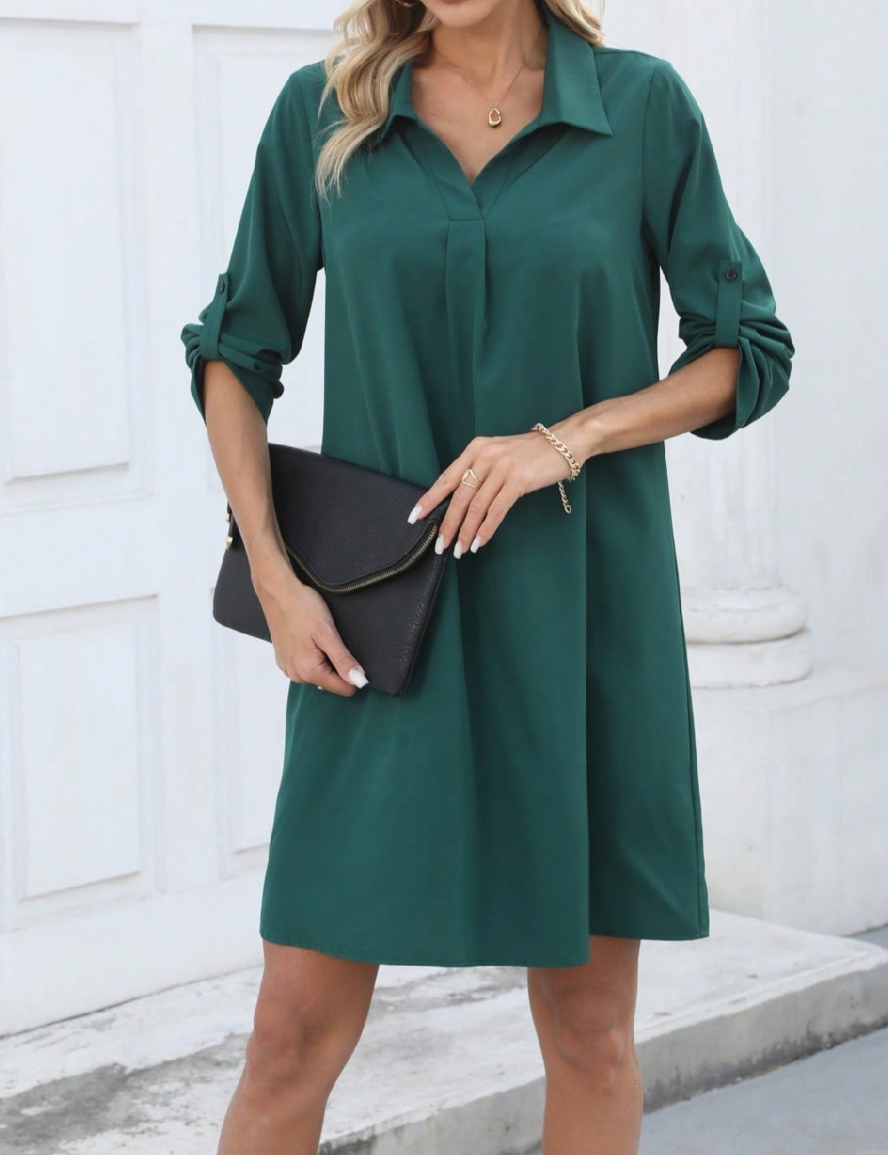 Rochie scurta SHEIN, verde