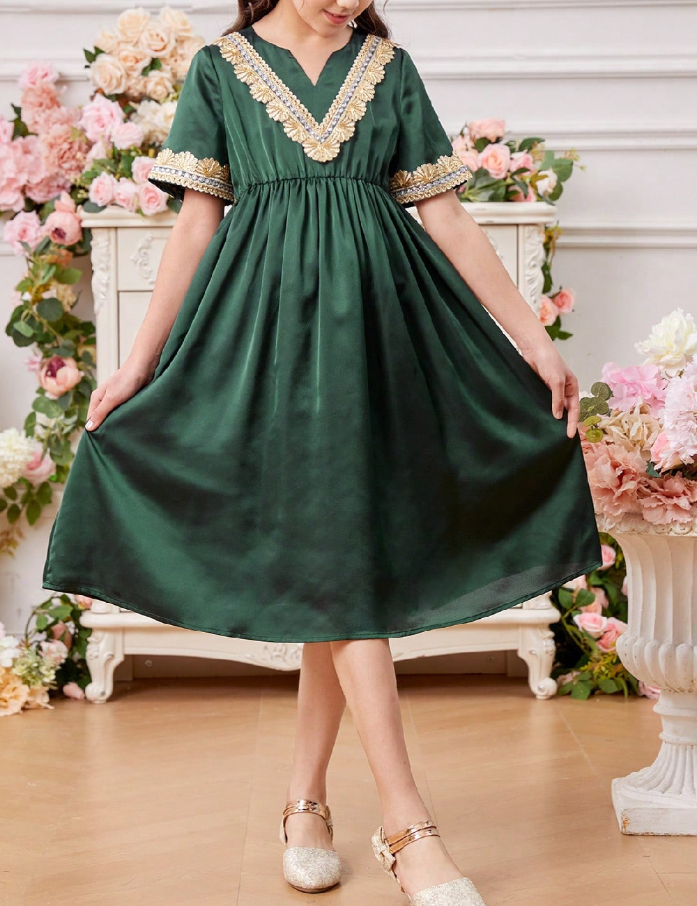 Rochie Shein Kids, verde