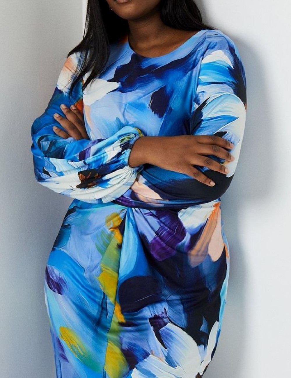 Rochie medie Coast Plus Size, albastru - 1 | YEO