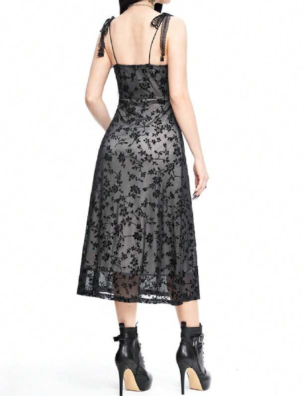 Rochie medie Romwe, negru - 1 | YEO