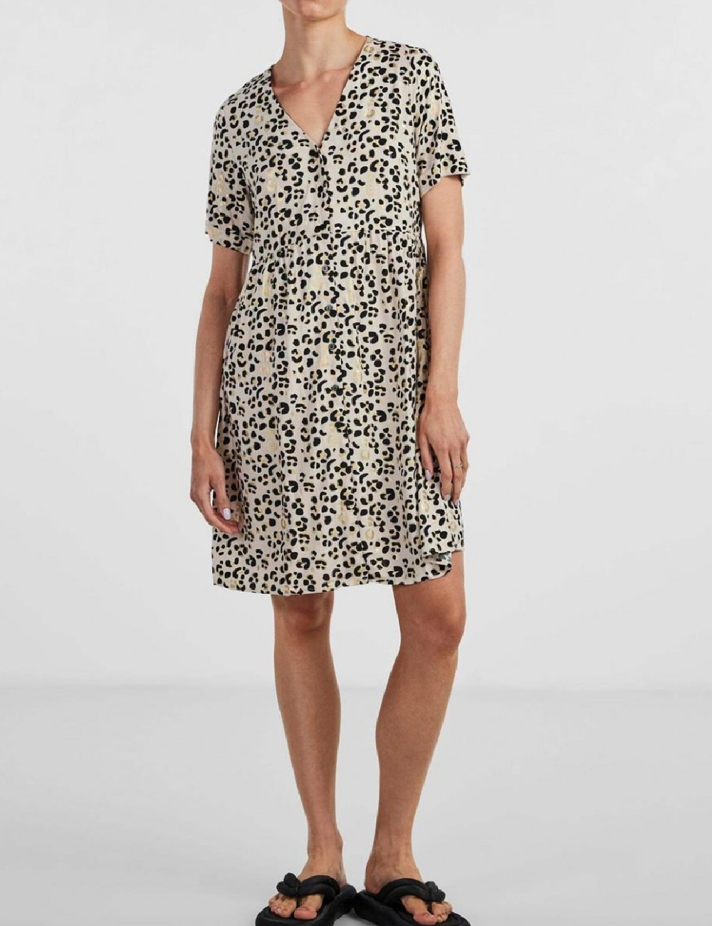 Rochie scurta Pieces, crem