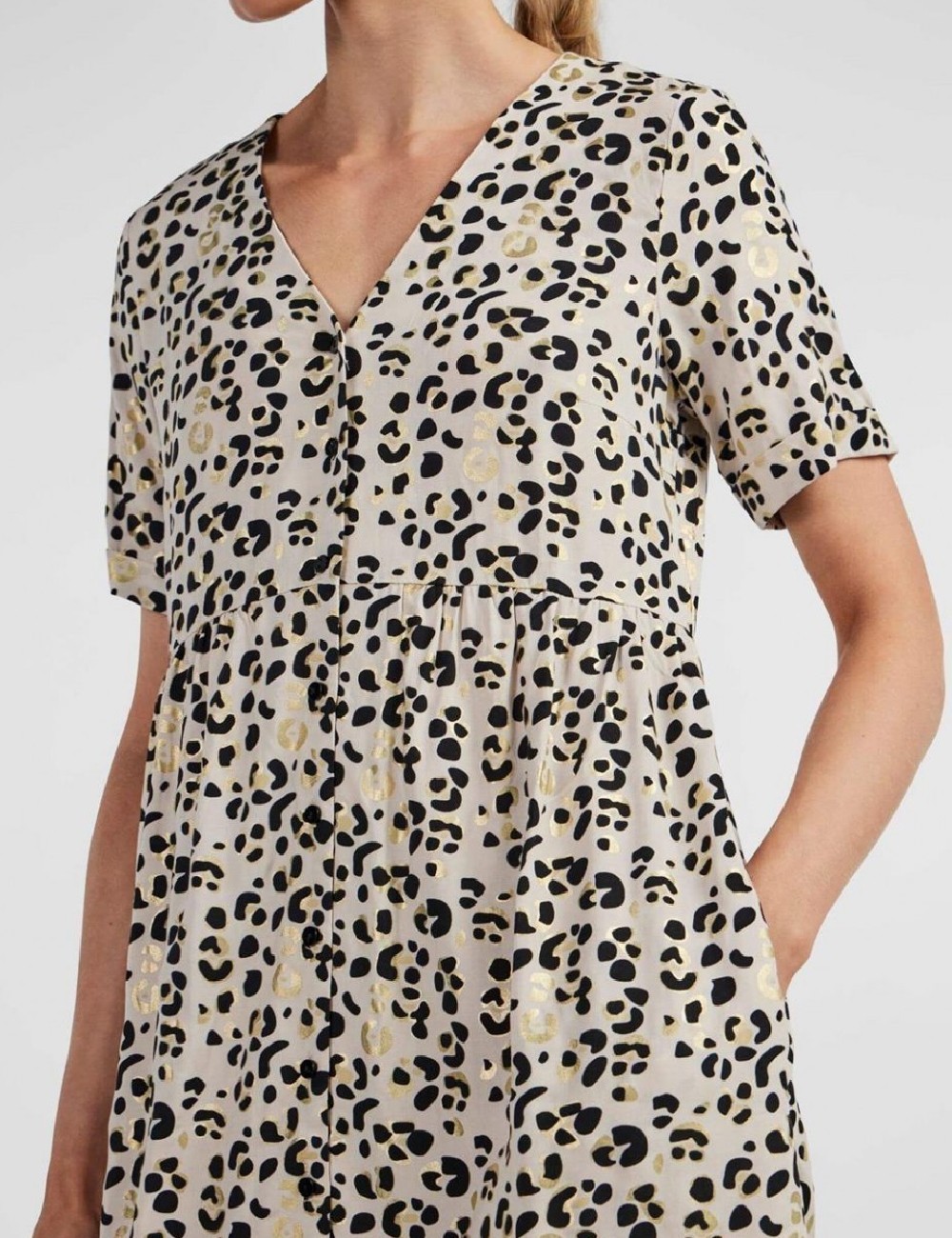 Rochie scurta Pieces, crem - 1 | YEO