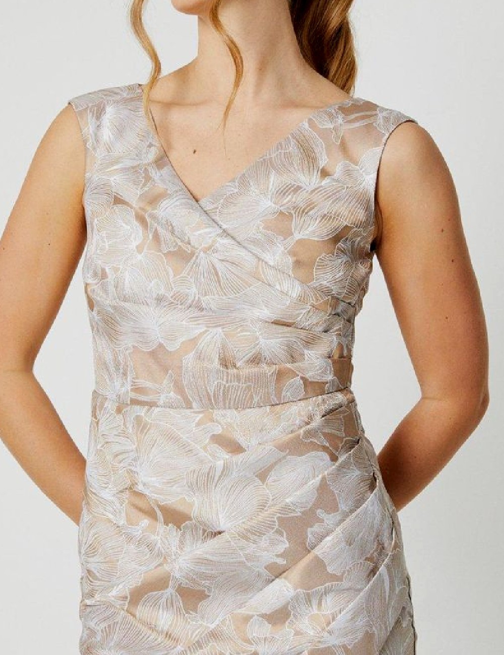 Rochie scurta Coast, alb/maro - 1 | YEO