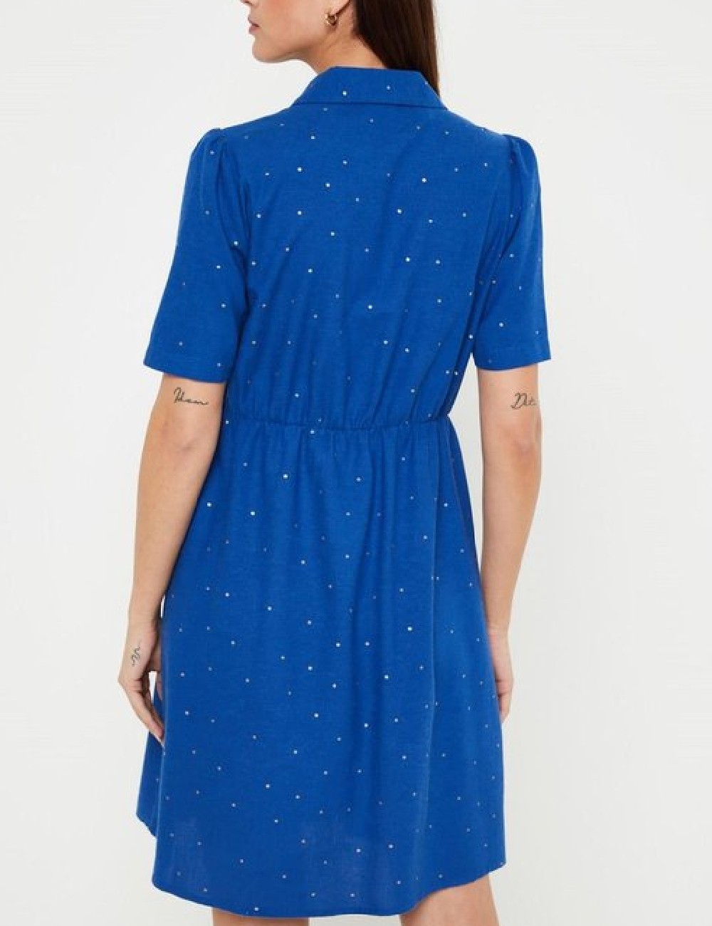 Rochie scurta Pieces, albastru - 1 | YEO
