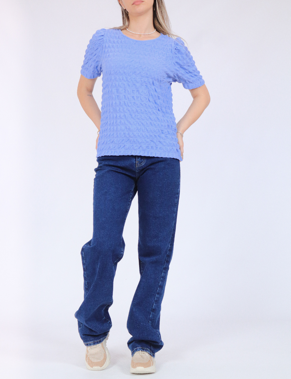 Tricou Pieces, albastru