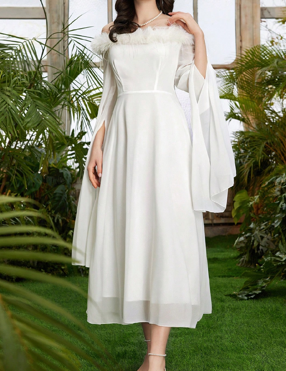 Rochie lunga SHEIN, alb
