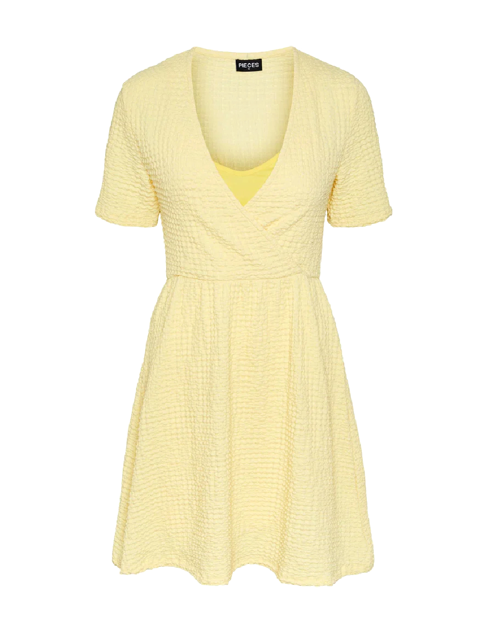 Rochie scurta Pieces, galben