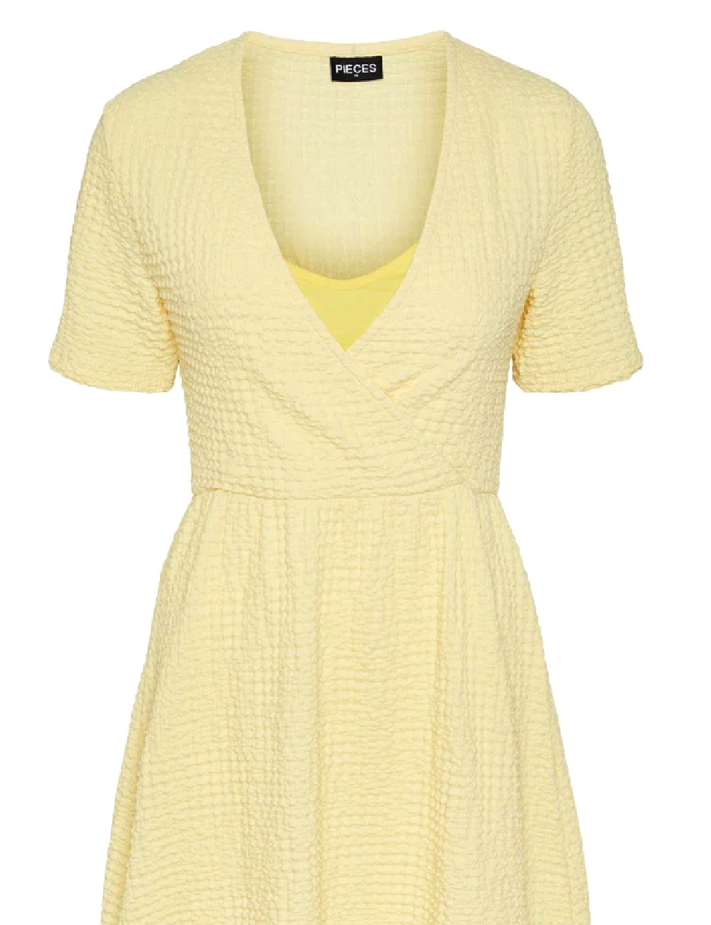Rochie scurta Pieces, galben - 1 | YEO