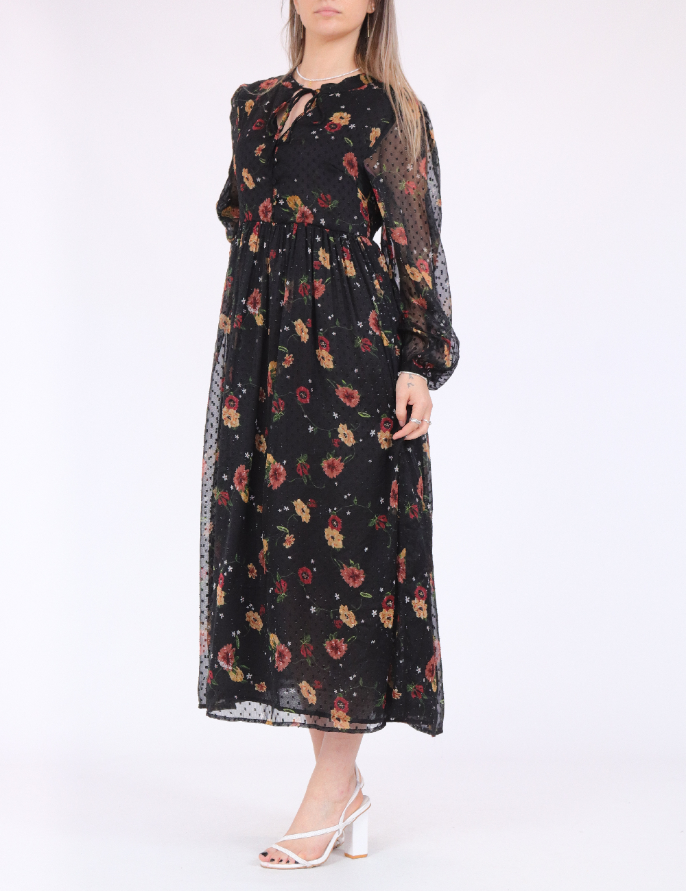 Rochie lunga Only, negru