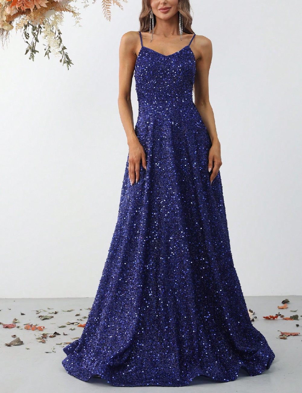 Rochie lunga Faeriesty, albastru