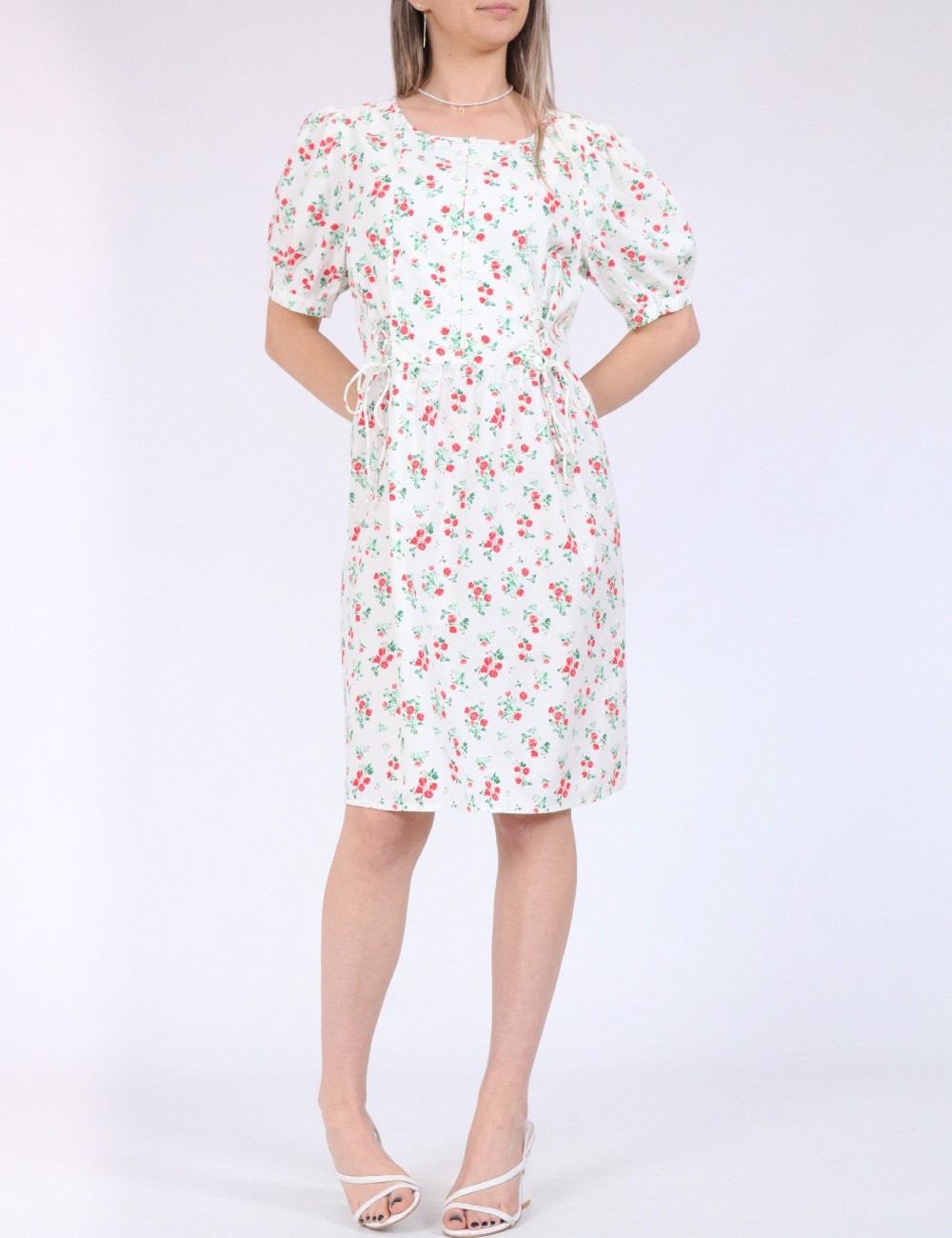Rochie scurta Pieces, alb - 1 | YEO