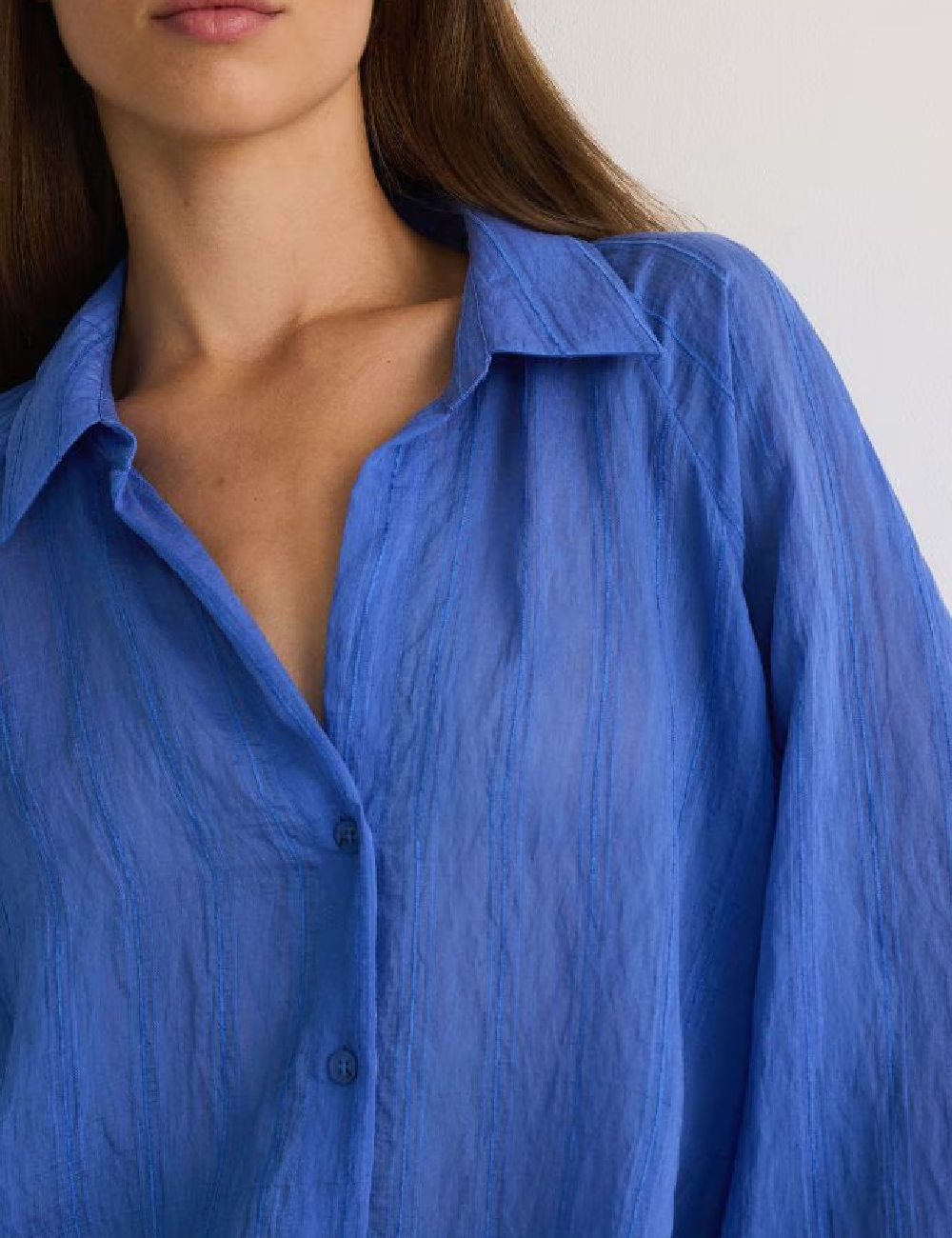 Camasa Oversize Reserved, albastru - 1 | YEO