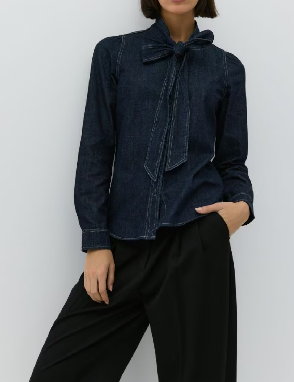 Camasa Reserved, bleumarin