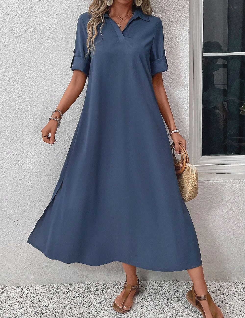 Rochie lunga SHEIN, albastru