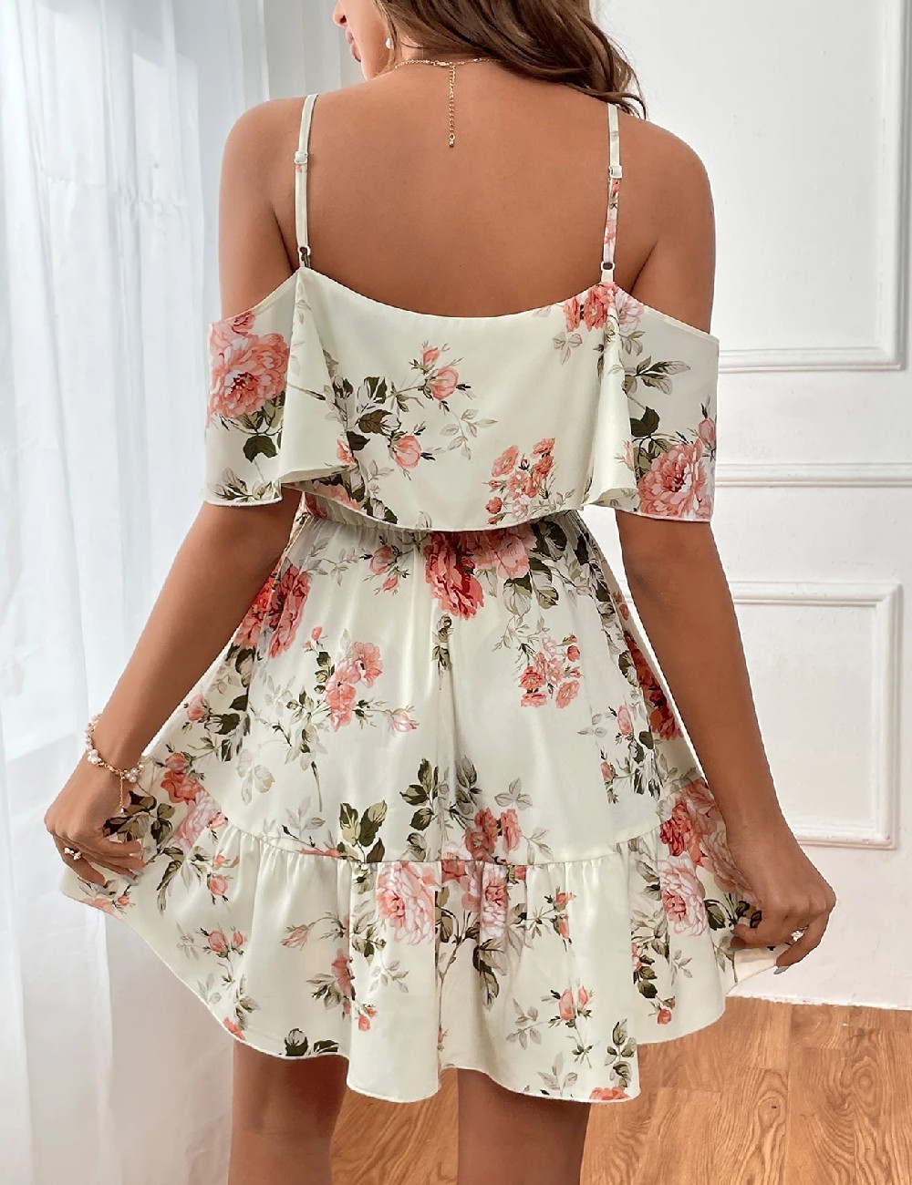 Rochie scurta SHEIN, crem - 1 | YEO