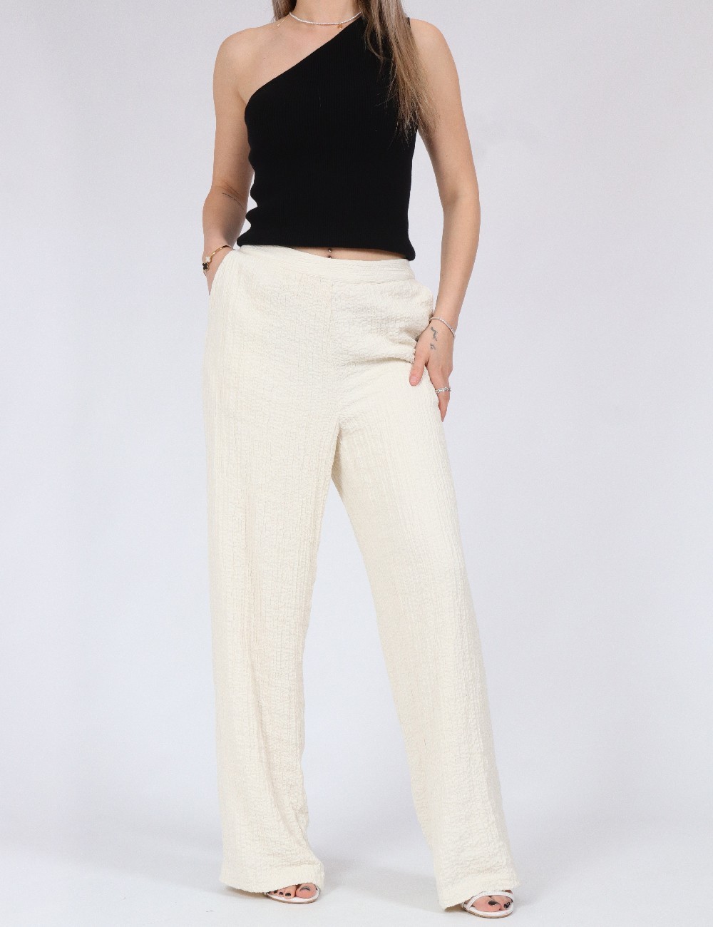 Pantaloni Vero Moda, alb - 1 | YEO