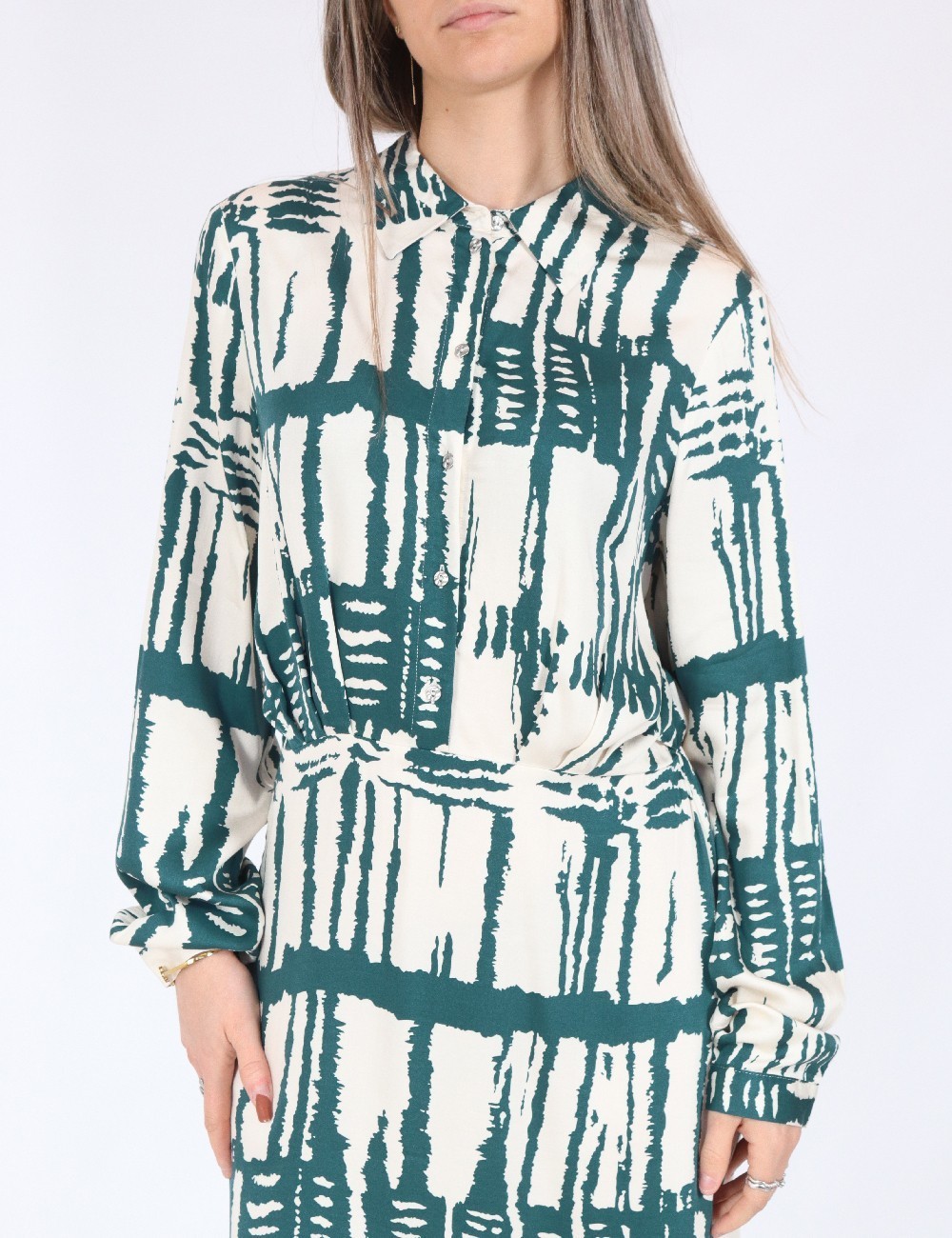 Rochie scurta Vero Moda, alb/verde - 1 | YEO