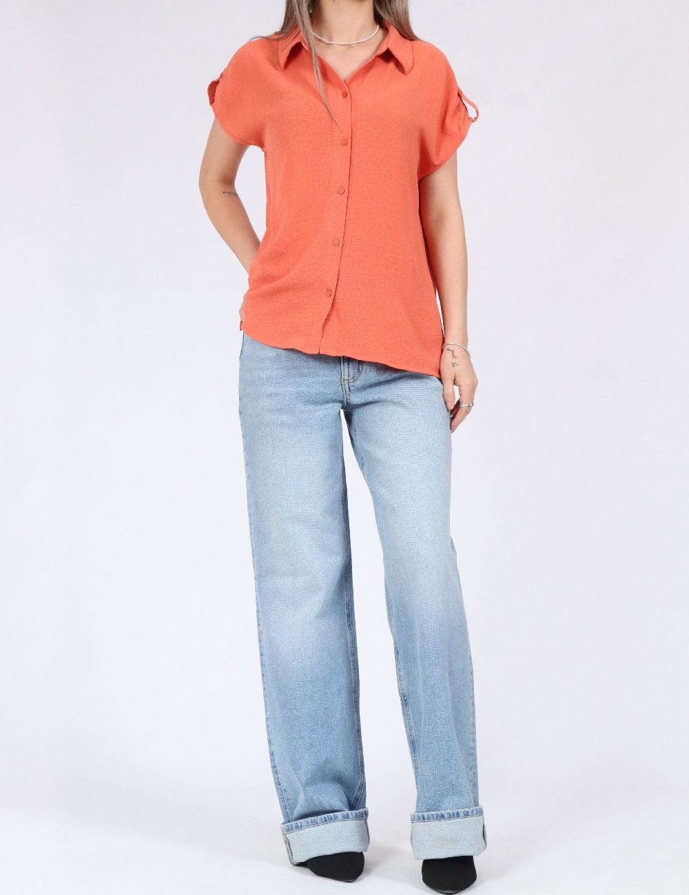 Camasa Vero Moda, portocaliu - 1 | YEO