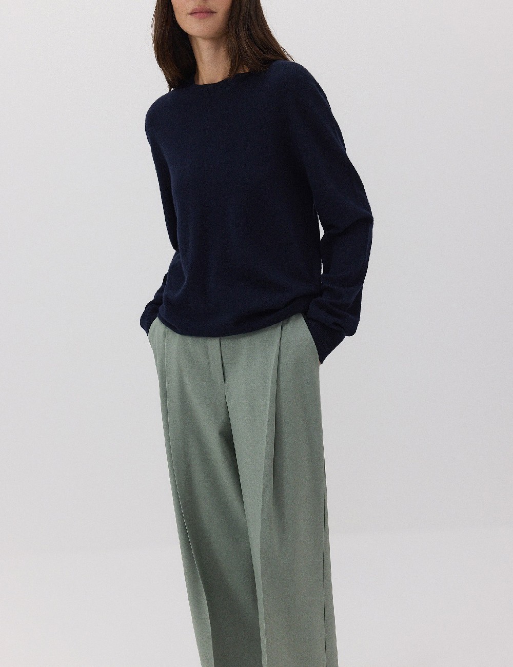 Pantaloni Reserved, verde - 1 | YEO