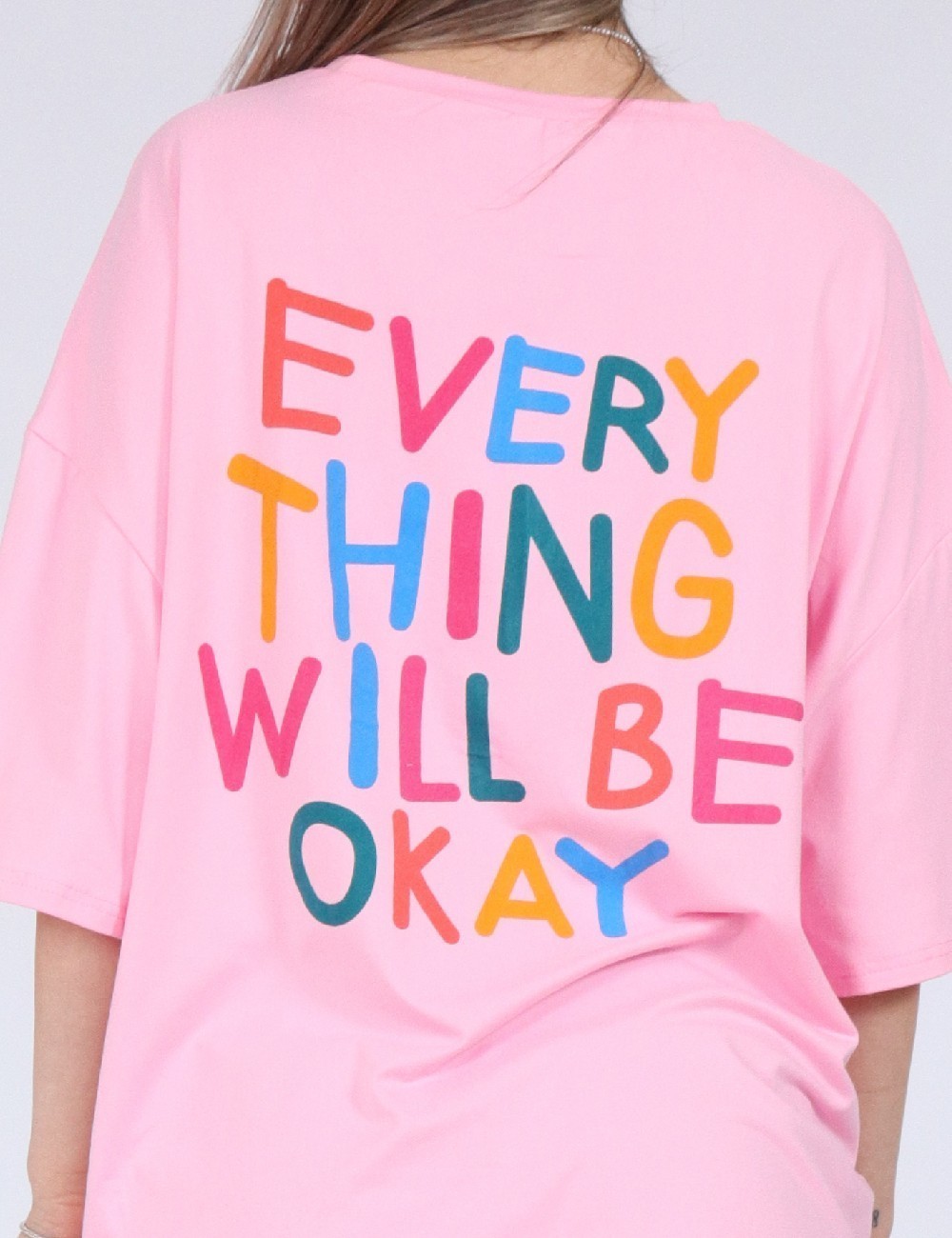 Tricou Oversize SHEIN, roz - 1 | YEO
