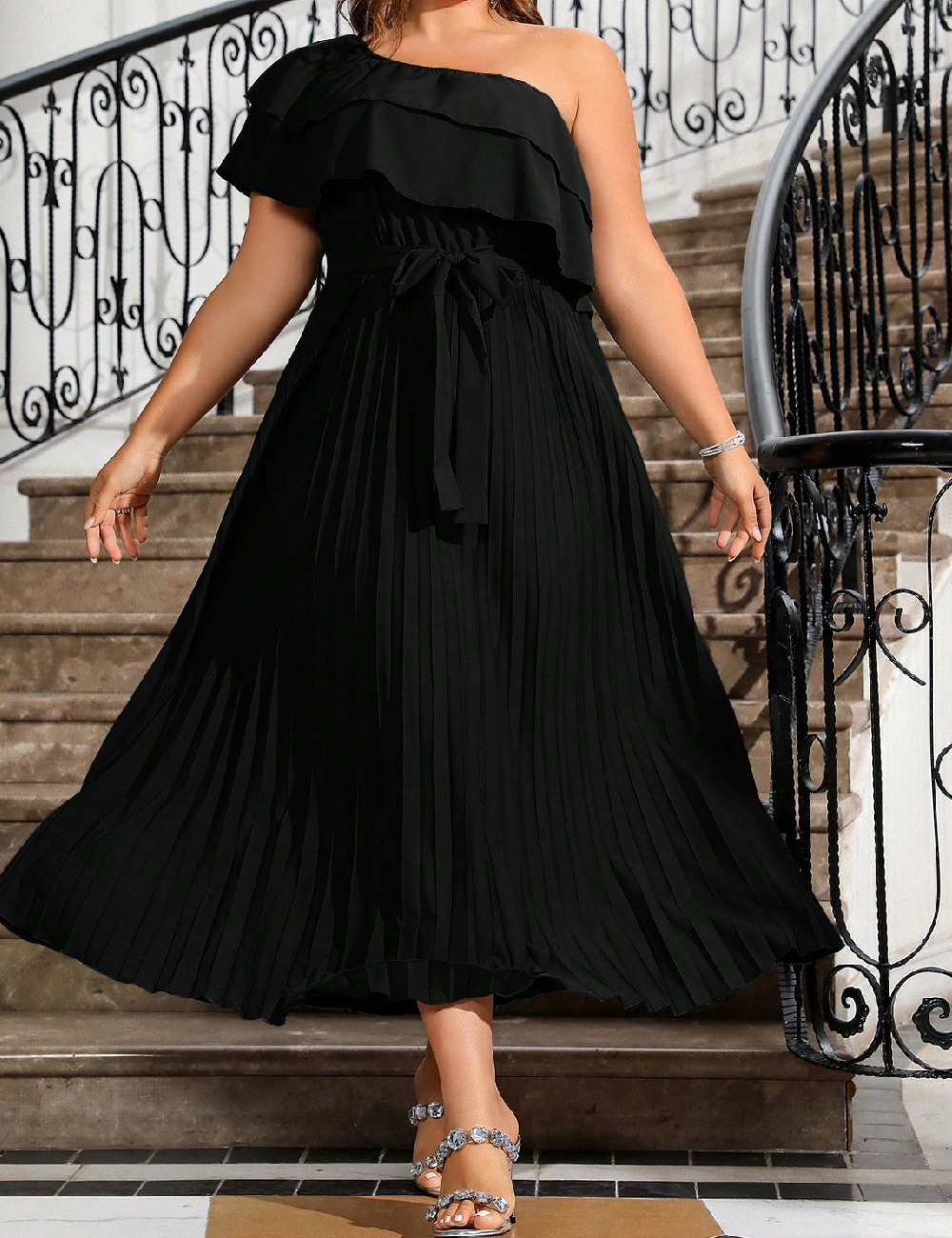 Rochie medie SHEIN CURVE, negru