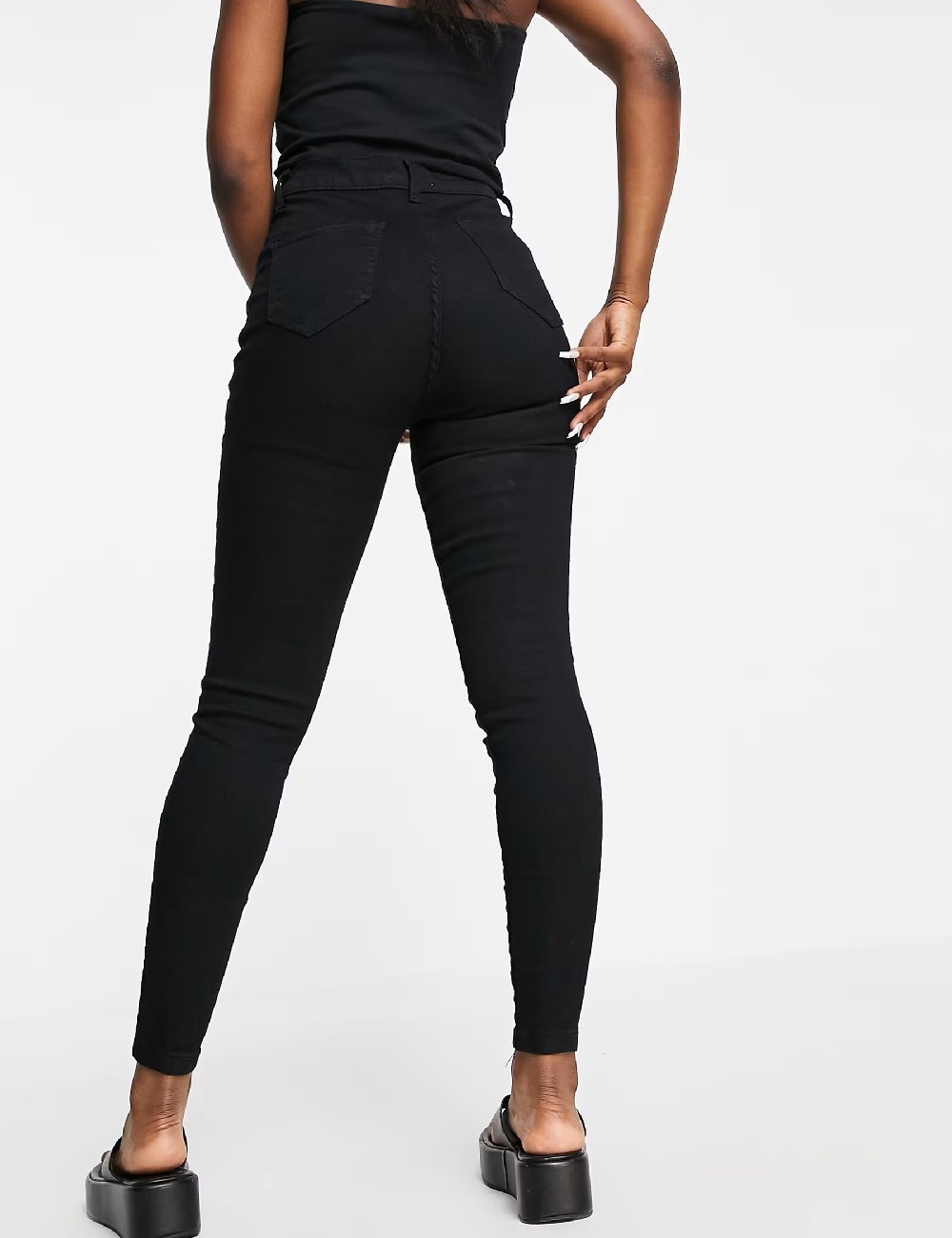 Blugi Don t think twice, negru - 1 | YEO