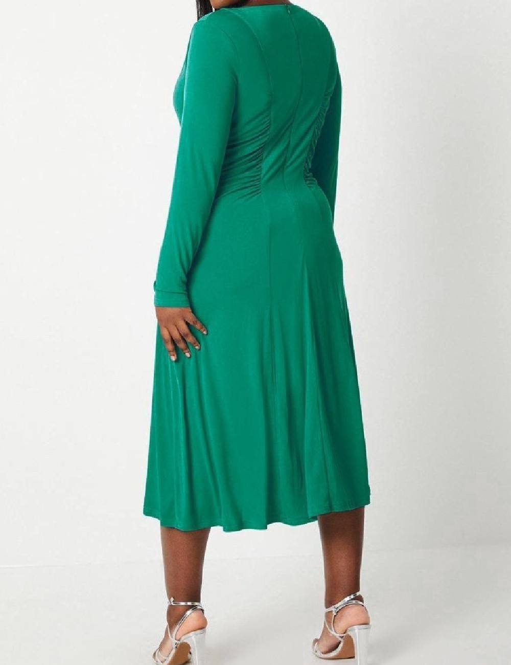 Rochie medie Coast Plus Size, verde - 1 | YEO