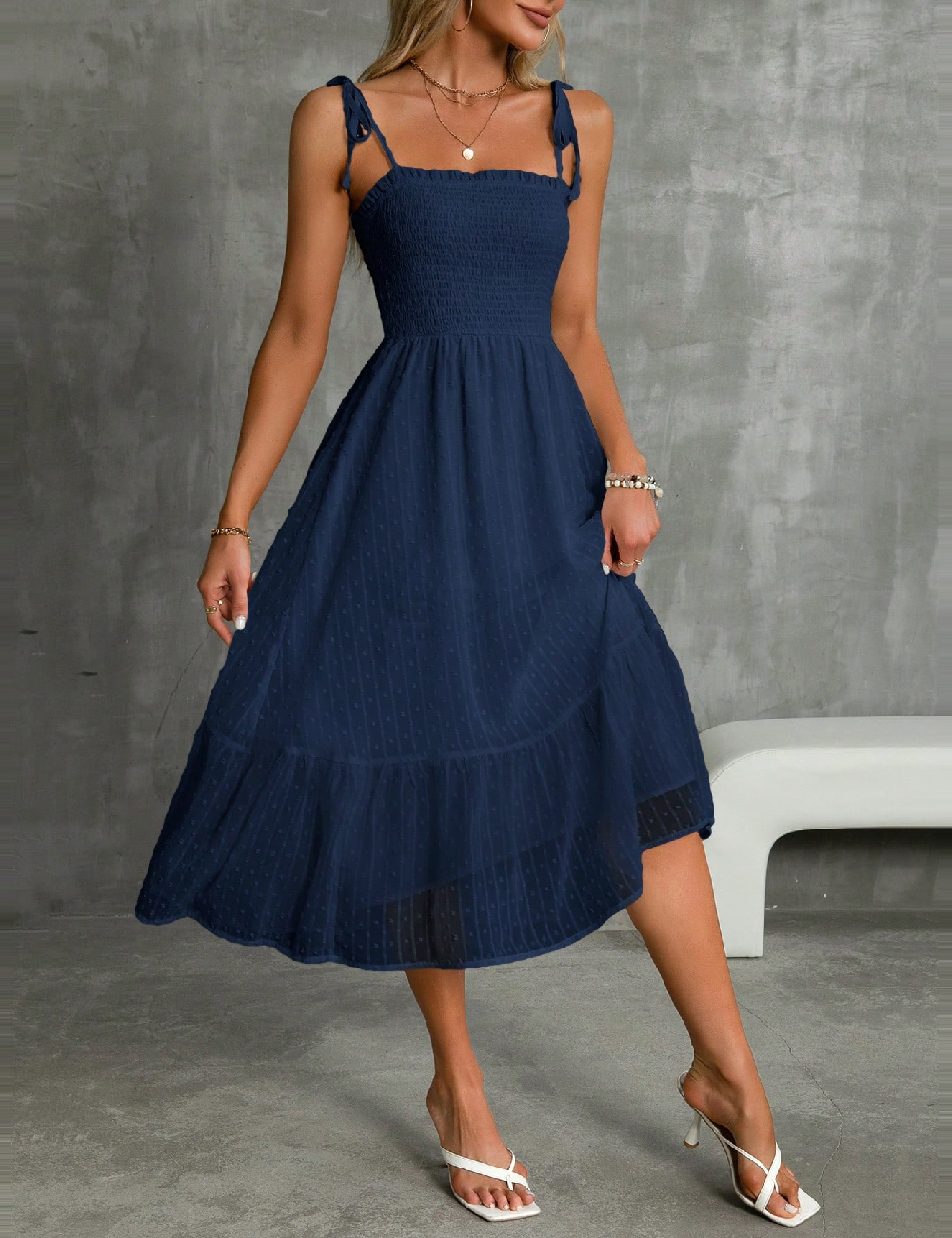 Rochie medie SHEIN, albastru