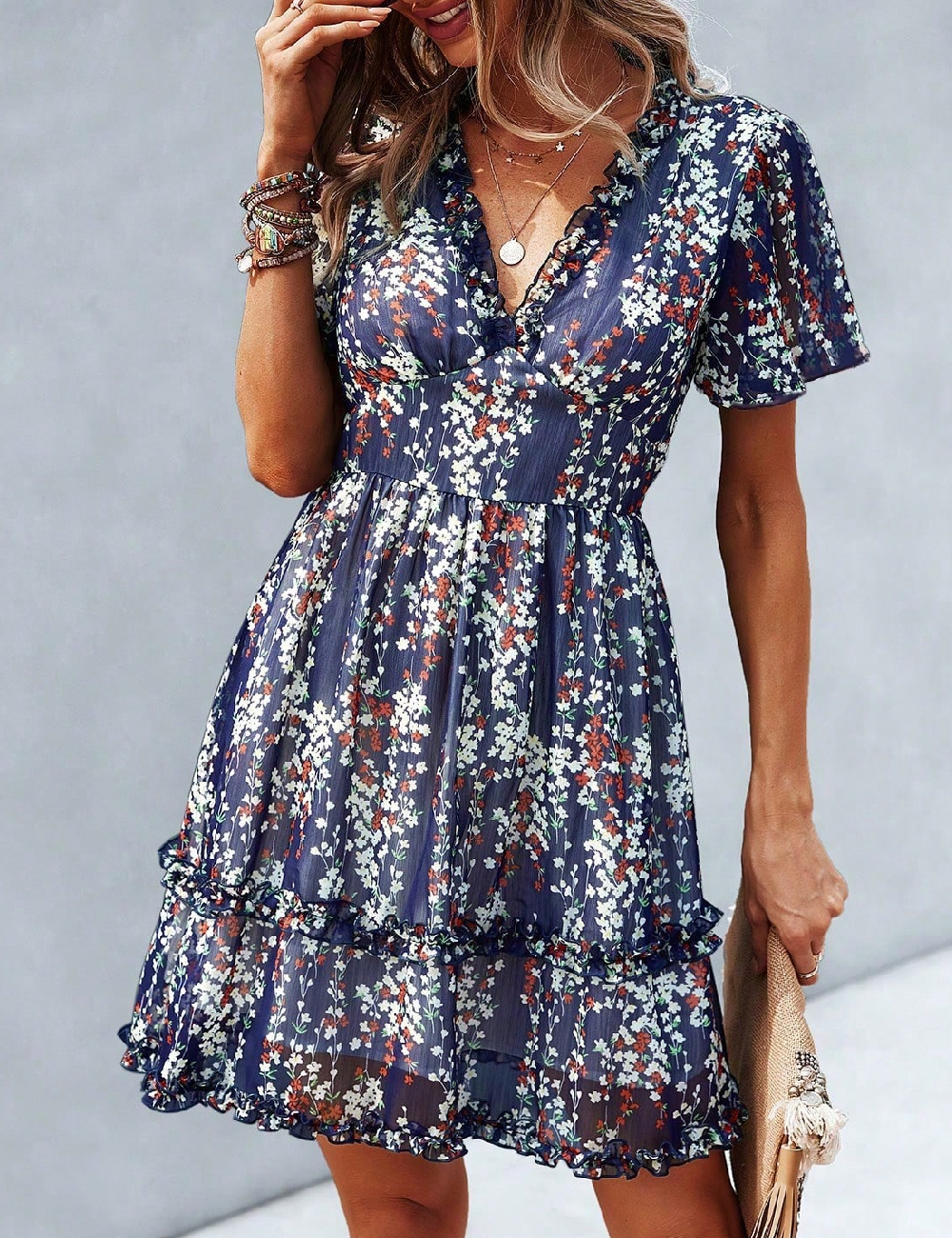 Rochie scurta SHEIN, albastru