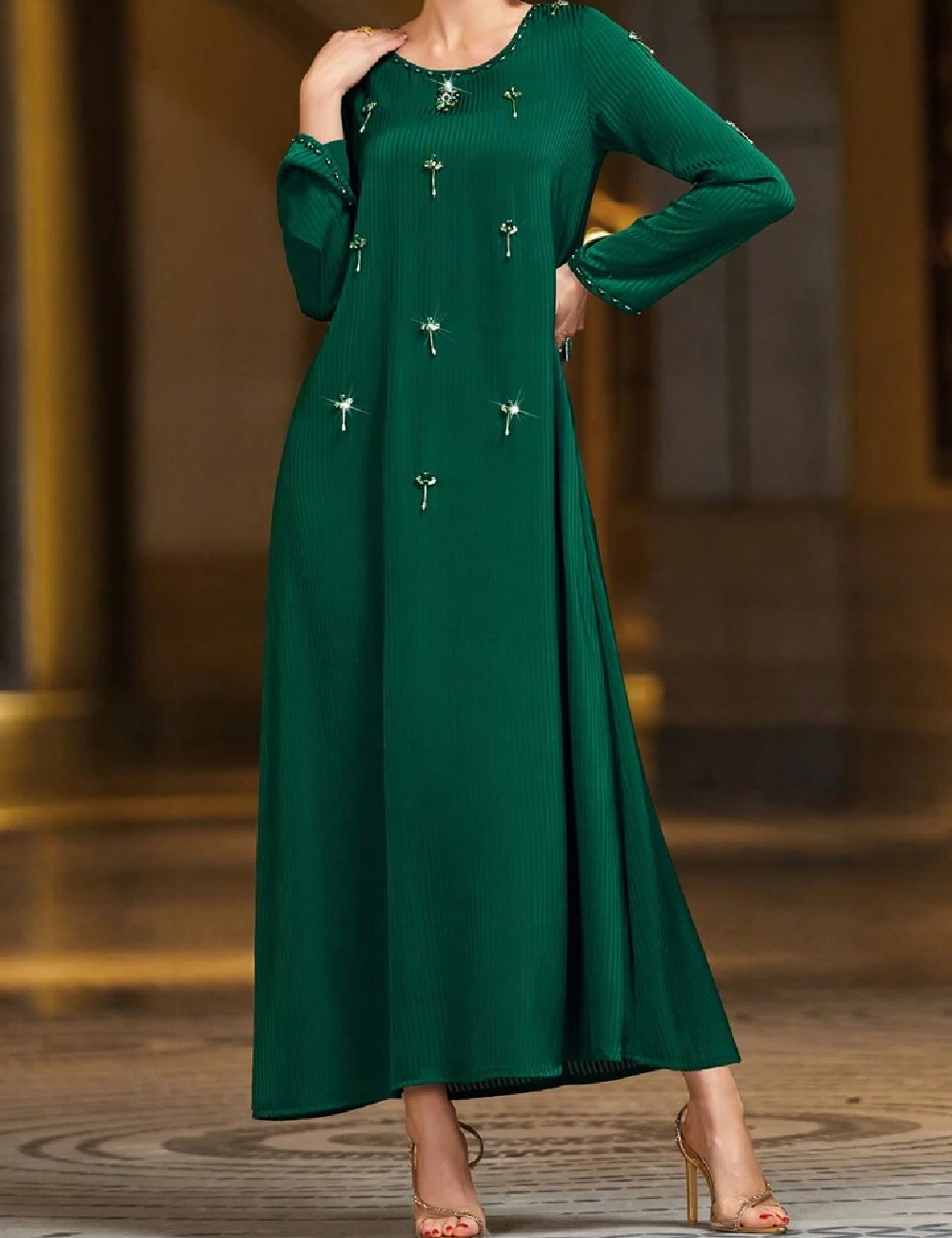 Rochie lunga SHEIN, verde