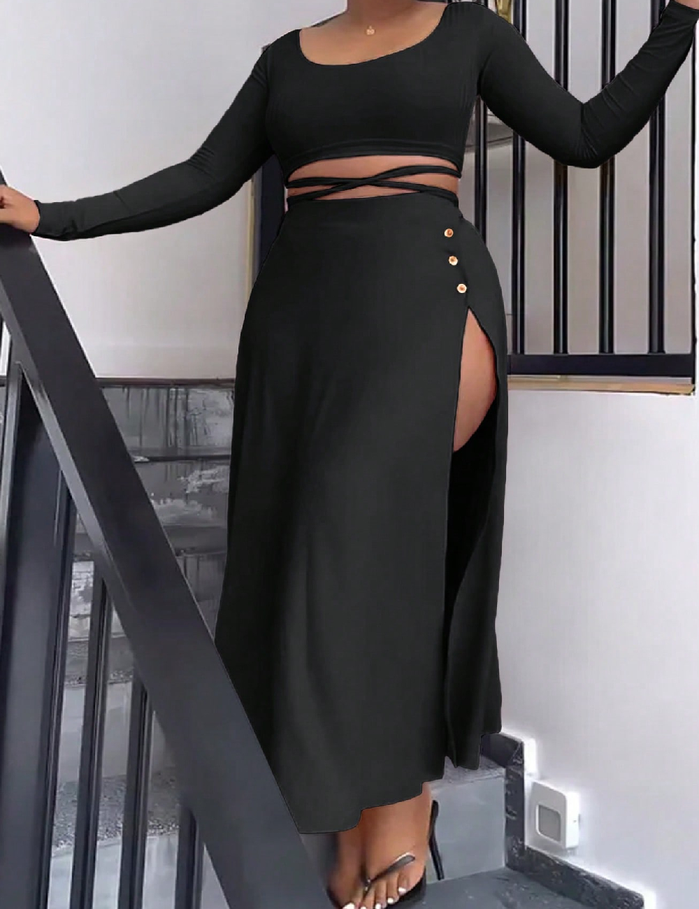 Compleu SHEIN CURVE, negru
