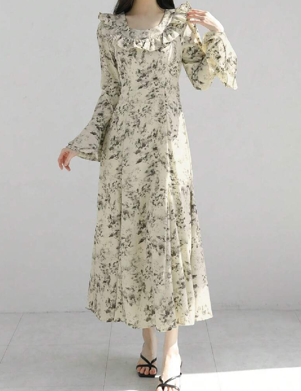 Rochie medie Dazy, crem