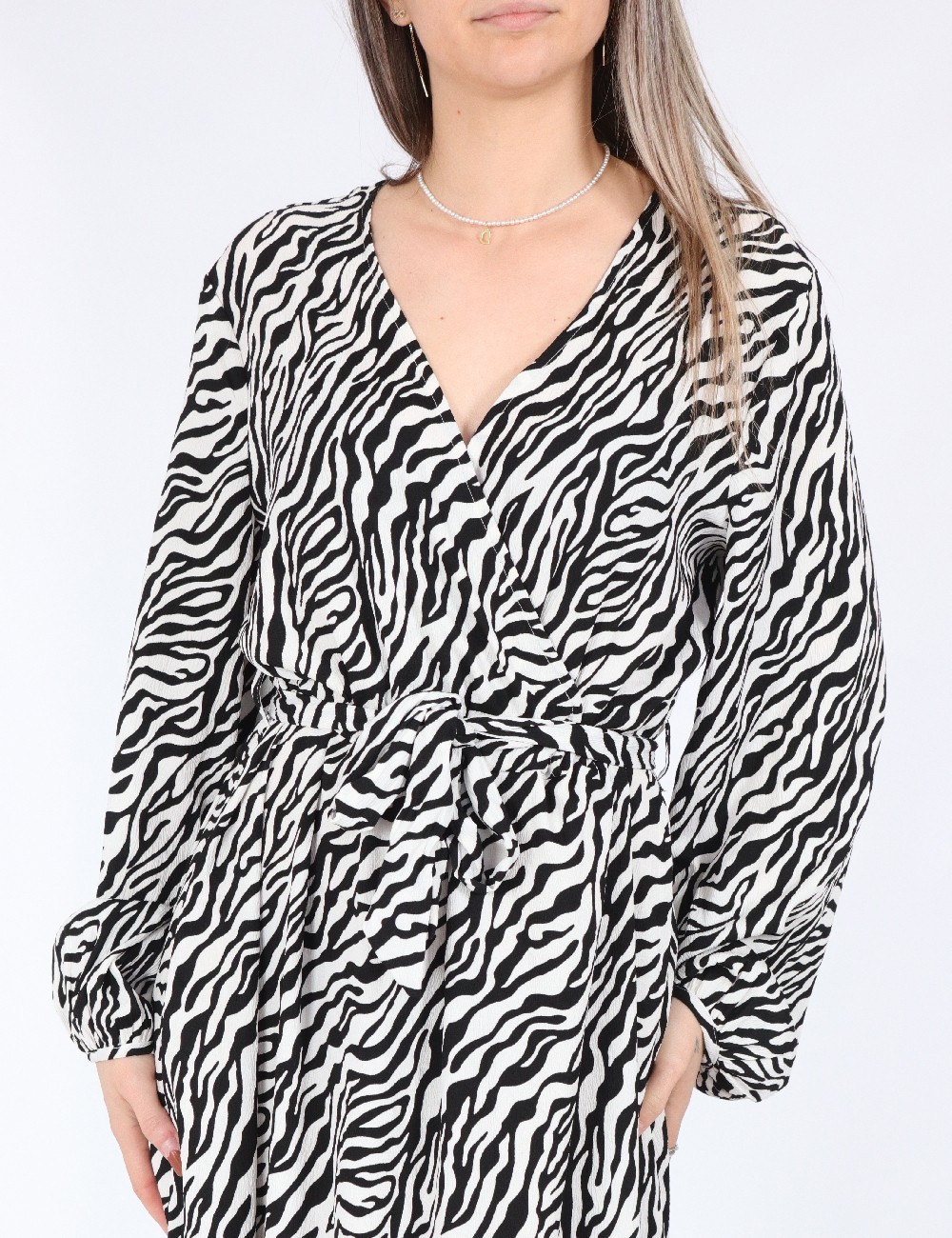 Rochie lunga Only, alb/negru - 1 | YEO