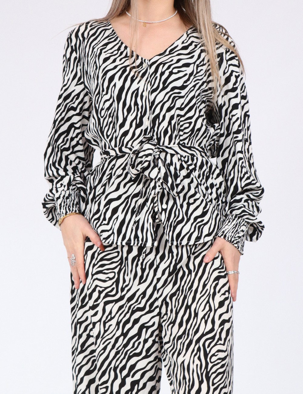 Bluza Only, alb/negru - 1 | YEO