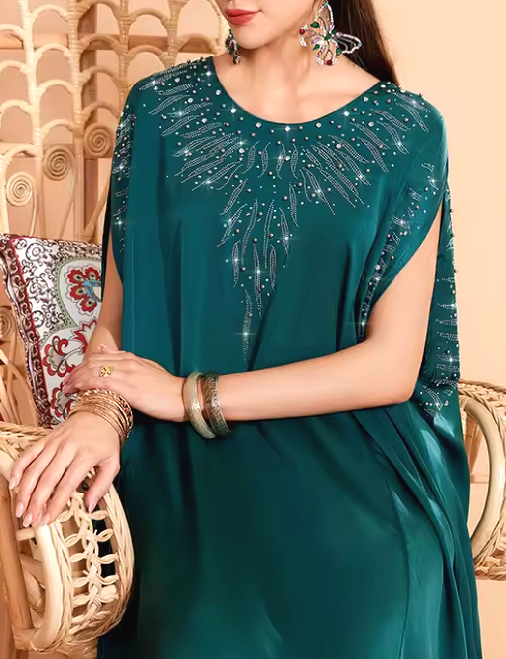 Rochie lunga SHEIN, verde - 1 | YEO