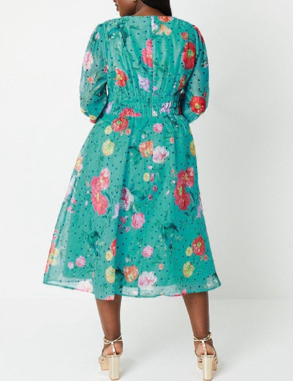 Rochie medie Coast Plus Size, verde - 1 | YEO