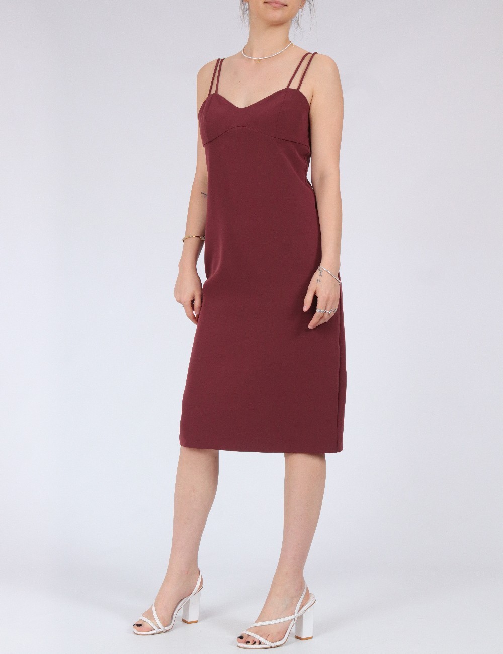 Rochie scurta Only, visiniu - 1 | YEO