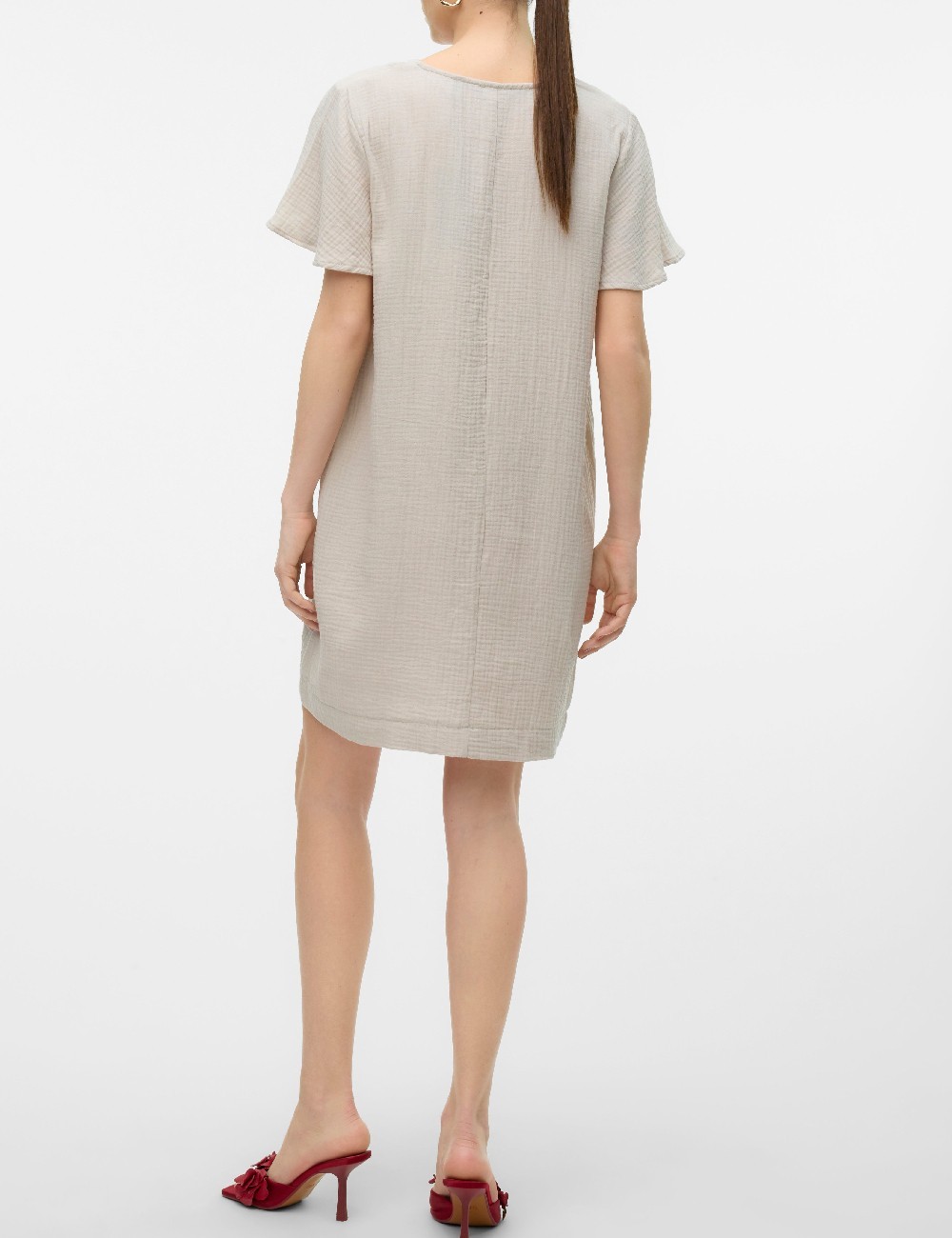 Rochie scurta Vero Moda, crem - 1 | YEO