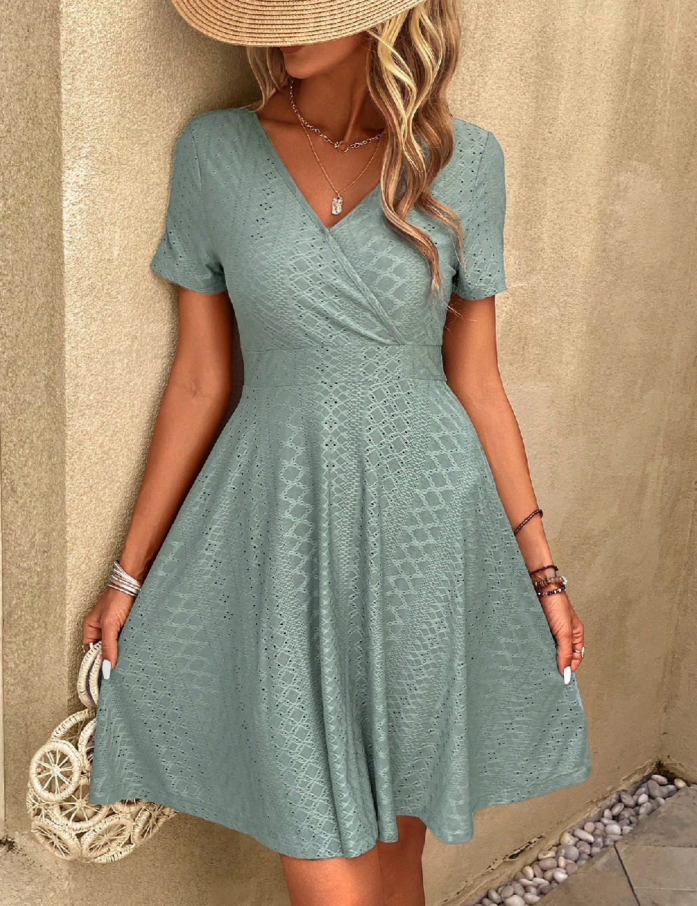 Rochie scurta SHEIN, verde