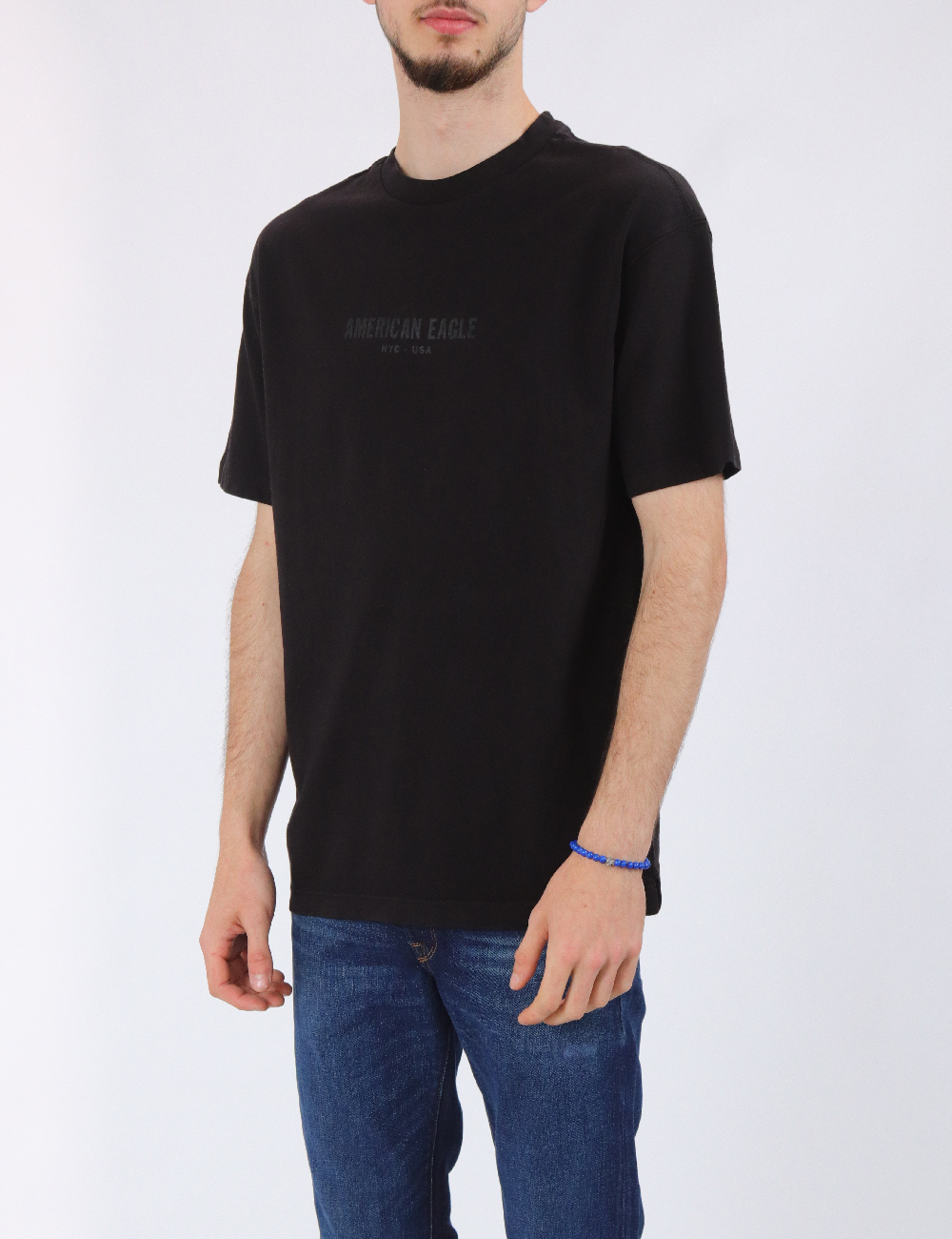 Tricou Oversize American Eagle, negru