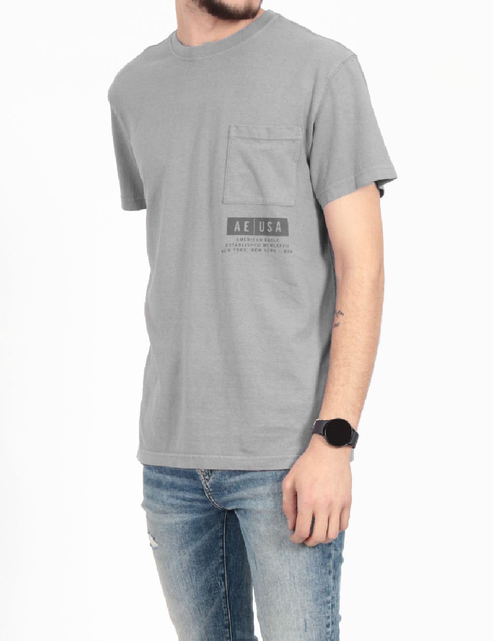 Tricou American Eagle, gri