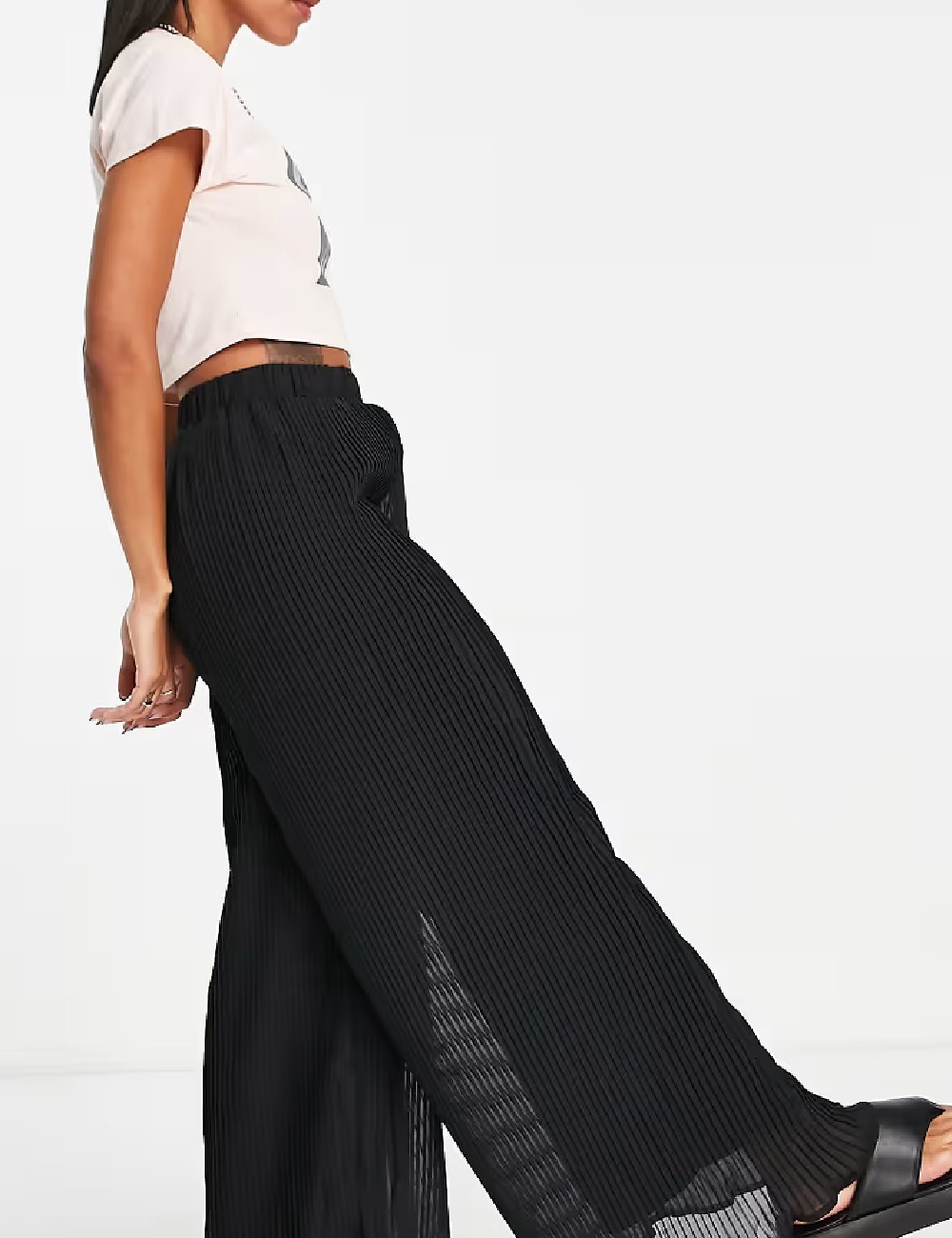 Pantaloni Reclaimed Vintage, negru - 1 | YEO