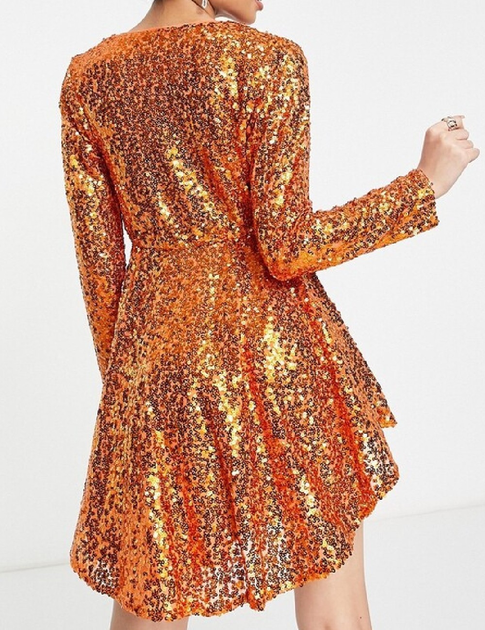 Rochie scurta Collective The Label, portocaliu - 1 | YEO