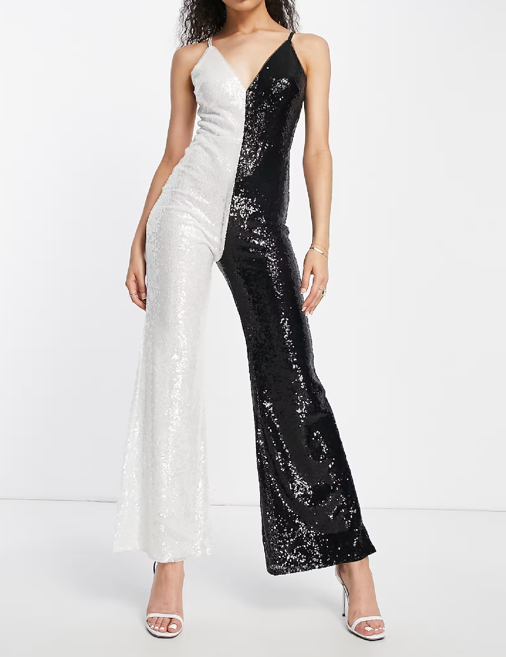 Salopeta Jaded Rose, alb/negru