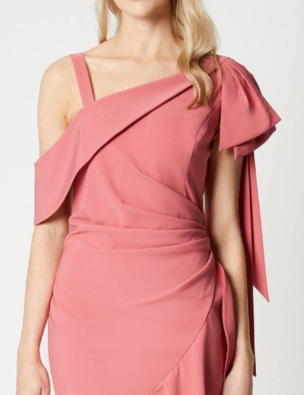 Rochie medie Coast, roz pudra - 1 | YEO
