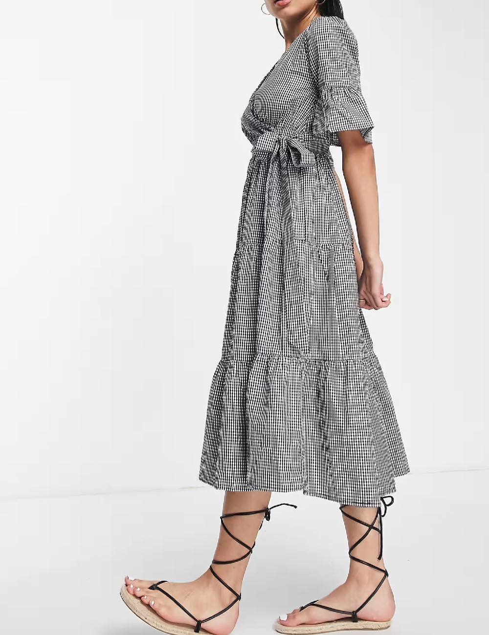 Rochie medie Influence, alb/negru - 1 | YEO