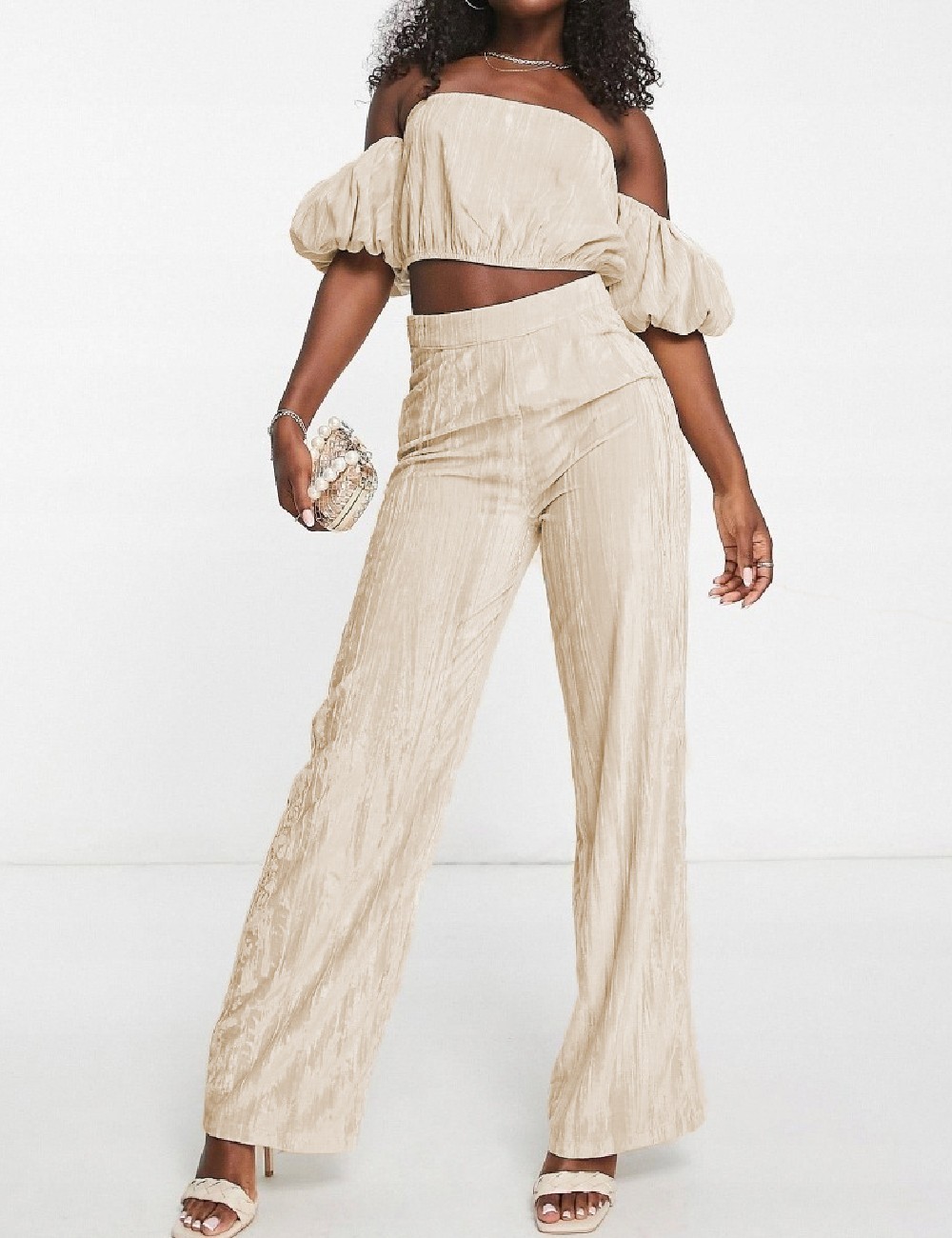 Pantaloni IN THE STYLE, crem - 1 | YEO