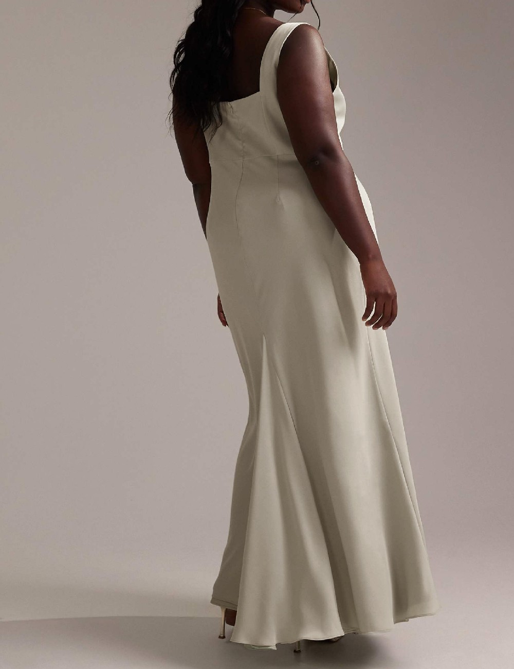 Rochie lunga ASOS Curve, gri - 1 | YEO